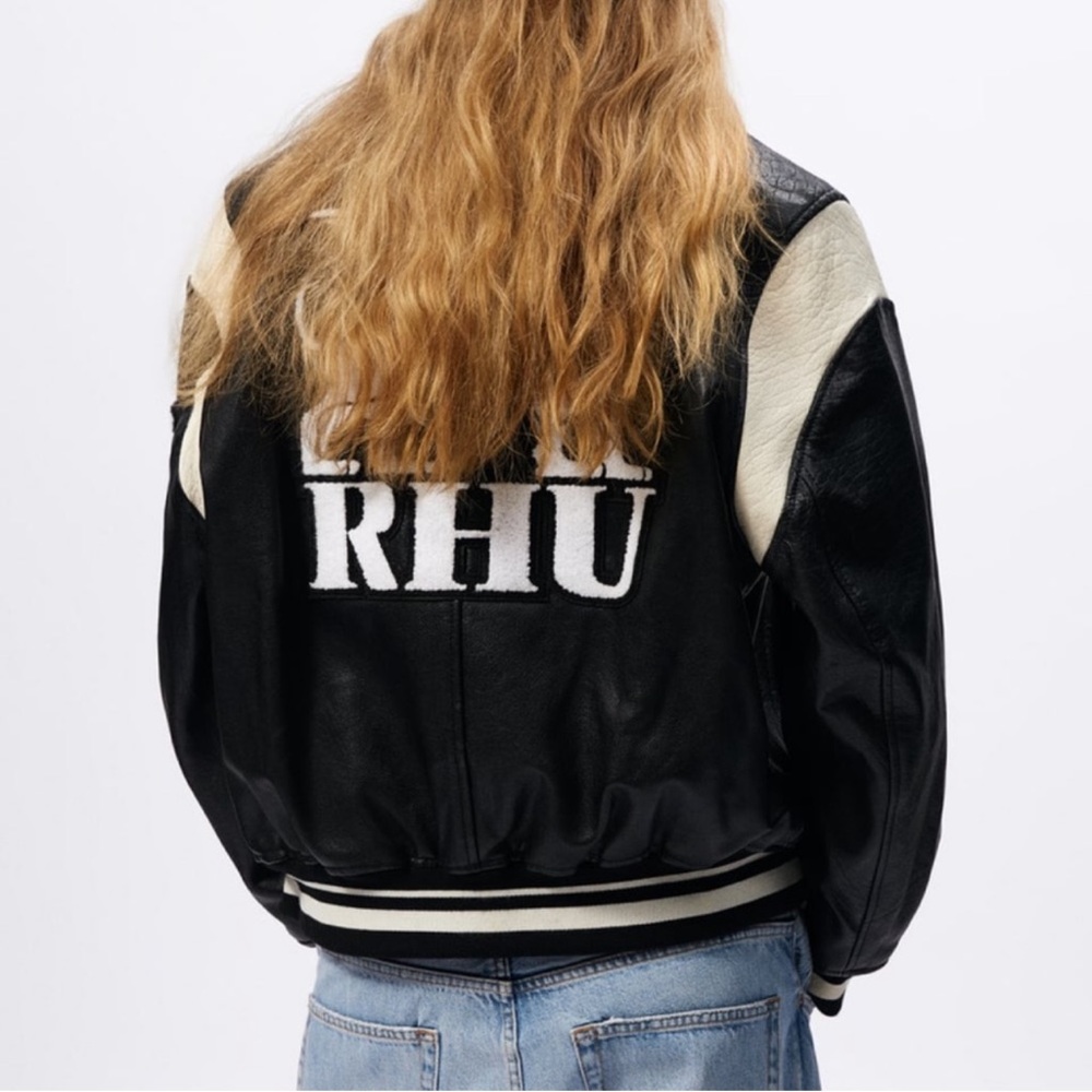 ZARA X RHUIGI LEATHER BOMBER JACKET - Picture 2 of 8